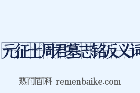 元征士周君墓志铭反义词是什么意思的图片